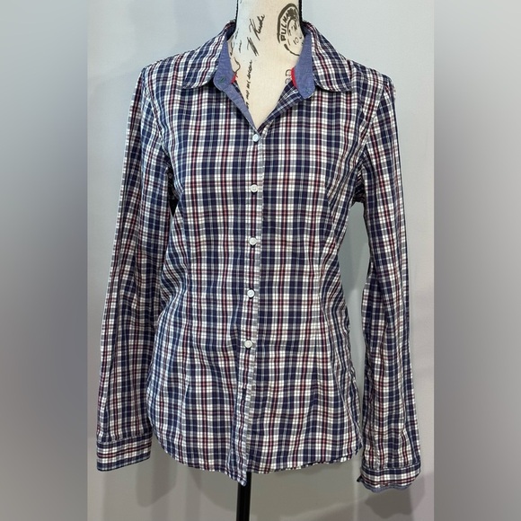 ❤️❤️Tommy Hilfiger Women’s Plaid Shirt - Size M -❤️ ❤️ - Picture 2 of 9